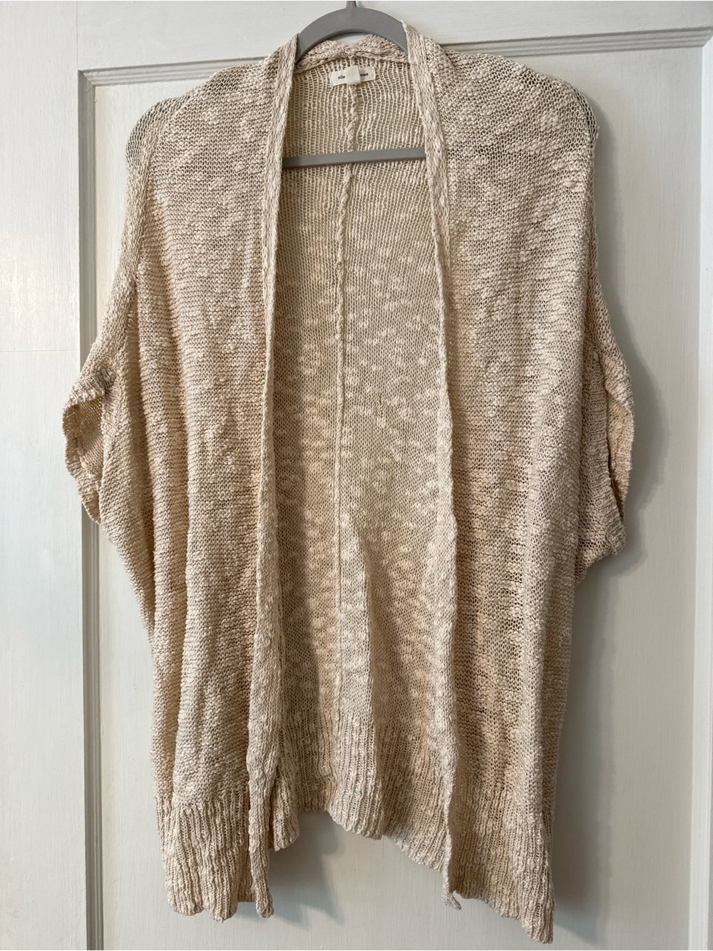 Urban Outfitters oatmeal open-front knit cardigan